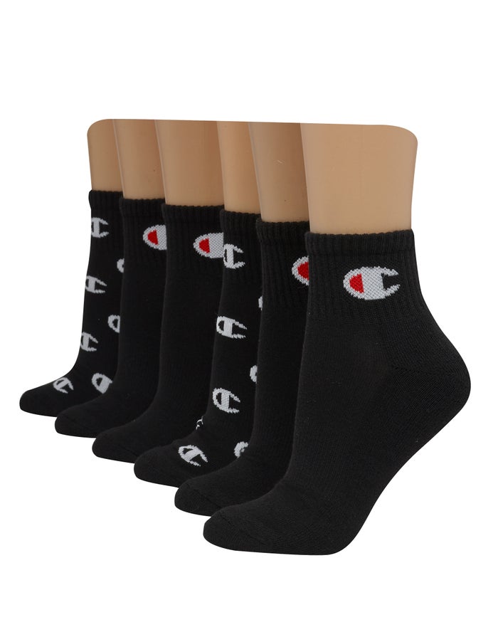 Calcetines Champion Mujer - Ankle C Logo 6-Pairs ( Negras ) 3487196-MV